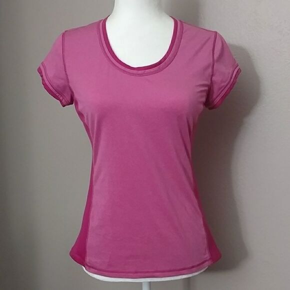 Lucy Pink Fitted Cuffed Sleeve T-Shirt - Picture 1 of 8